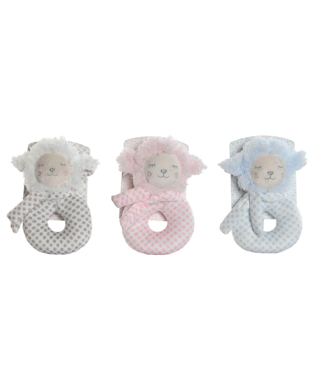 Home ESPRIT baby rammelaars set of 3, colorful soft toys for infants, measuring 12 x 7 x 17 cm, ideal for early play.