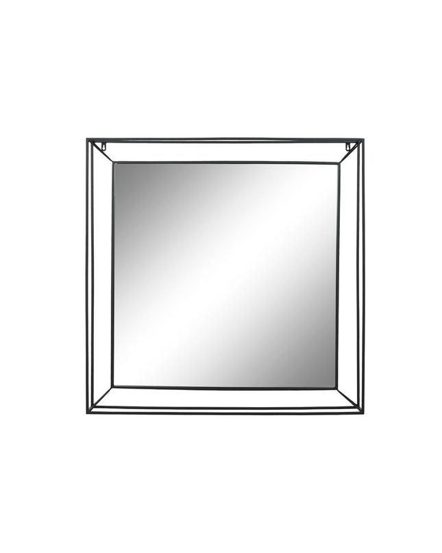 Vintage black Home ESPRIT wall mirror with a 90x10x90 cm wooden frame, suitable for home decor and stylish interior accents.