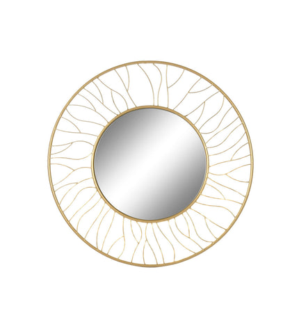Home ESPRIT gold wall mirror, 70x2x70 cm, decorative house mirror for home decor and interior design.