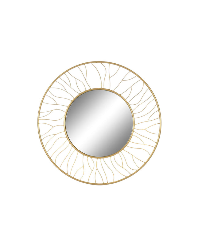 Home ESPRIT gold wall mirror, 70x2x70 cm, decorative house mirror for home decor and interior design.