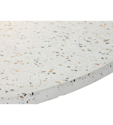 Home ESPRIT Eettafel with acacia terrazzo surface, 130x130x76 cm, modern dining table with sturdy legs and stylish design.