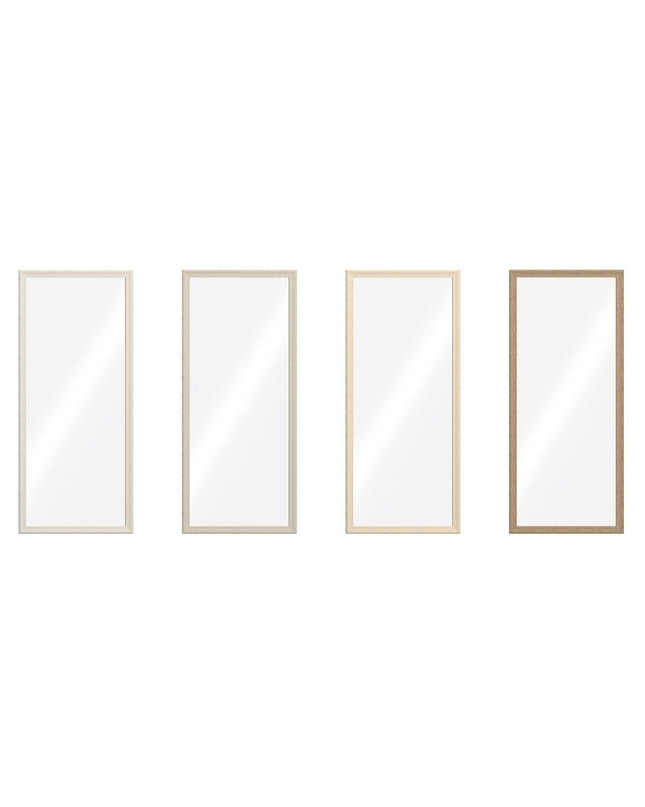 Home ESPRIT wall mirror set with four rectangular beige, brown, and gray framed mirrors, 67 x 2 x 156 cm, stylish home decor.