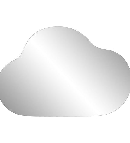 Home ESPRIT silver cloud-shaped wall mirror, 60x40 cm, decorative house and kitchen home decor with reflective glass.