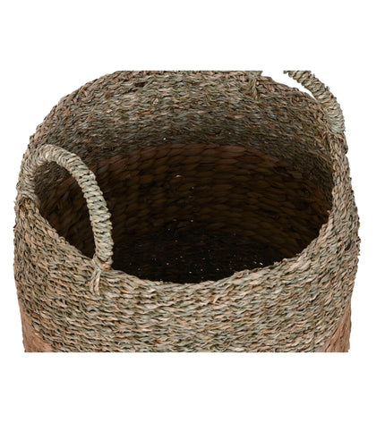 Home ESPRIT waterhyacinth basket spelset with three storage containers, ideal for home organization and kitchen use.