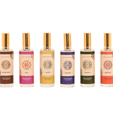 Home ESPRIT luchtverfrisser 100 ml set of 6, home decor and cooking scent diffusers, freshen indoor spaces with stylish design