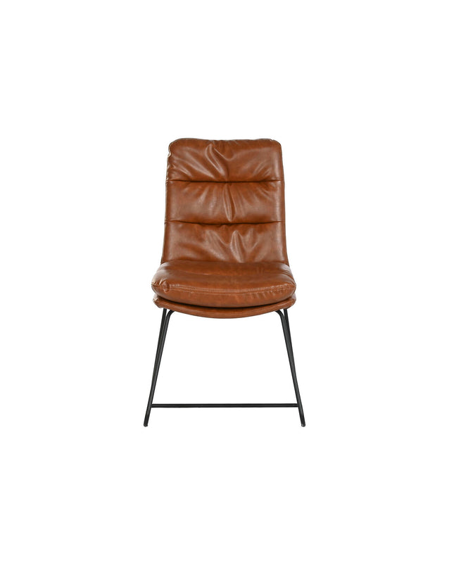 Home ESPRIT keukenstoel with synthetic leather seat and metal frame, measuring 71 x 49 x 90 cm, suitable for dining and kitchen use.