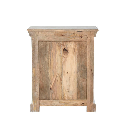 Home ESPRIT nightstand with 55x35x65 cm dimensions, featuring a modern wooden design for bedroom storage.