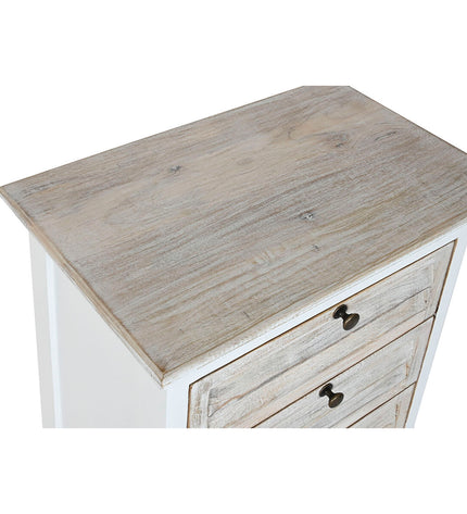 Home ESPRIT Nachtkastje in zwart, compact bedside table with 55x35x65 cm size, suitable for bedroom storage and decor.