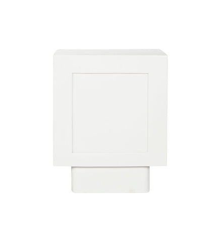 Home ESPRIT Nachtkastje in wit en natuurlijk hout, 40x35x50 cm, modern bedside table with clean design.