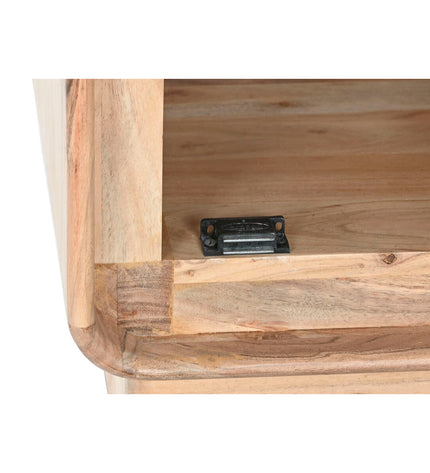 Home ESPRIT Nachtkastje in natuurlijk hout, 40x40x50 cm, with a simple modern design and smooth finish.