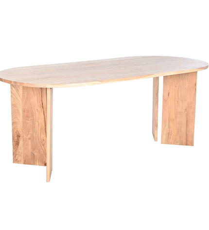 Home ESPRIT Acacia dining table with 200x90x76 cm dimensions, showcasing its natural wood finish and sturdy design.