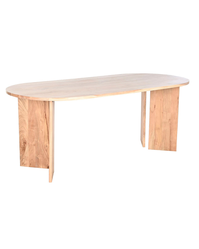 Home ESPRIT Acacia dining table with 200x90x76 cm dimensions, showcasing its natural wood finish and sturdy design.