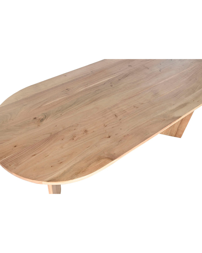 Home ESPRIT Acacia dining table with 200x90x76 cm dimensions, featuring a sturdy wooden surface and modern design.