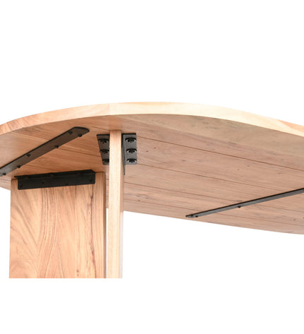 Home ESPRIT acacia dining table with 200x90x76 cm dimensions, showcasing a sturdy wooden surface and modern design.