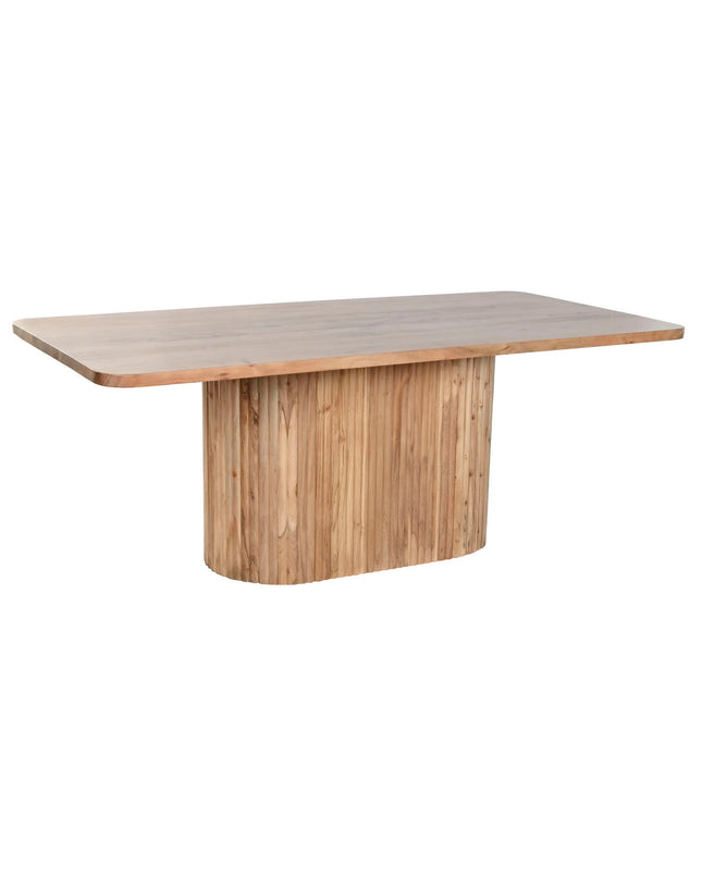 Home ESPRIT Acacia dining table with 200x100cm surface and 76cm height, showcasing a wooden table in a modern interior setting.