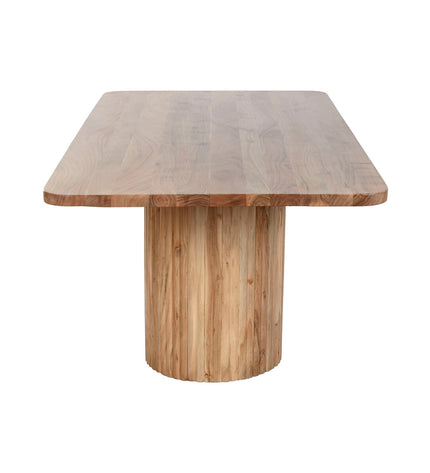 Home ESPRIT Acacia dining table, 200x100x76 cm, showcasing a wooden surface with sturdy legs in a modern kitchen setting.