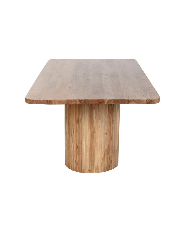 Home ESPRIT Acacia dining table, 200x100x76 cm, showcasing a wooden surface with sturdy legs in a modern kitchen setting.