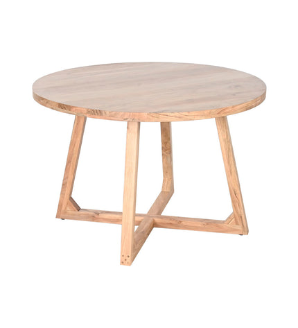 Home ESPRIT Acacia dining table with a 115x115 cm square surface and 76 cm height, showcasing its wooden texture and modern design.