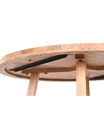 Home ESPRIT Acacia dining table 115x115x76 cm, showcasing a sturdy wooden surface and modern design for home dining spaces.