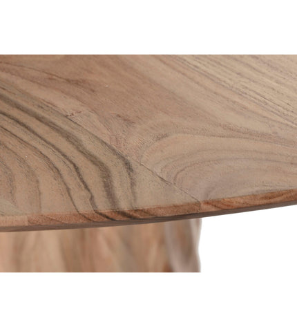 Home ESPRIT metal and acacia dining table with 130x130 cm top and 76 cm height, modern furniture for home dining.