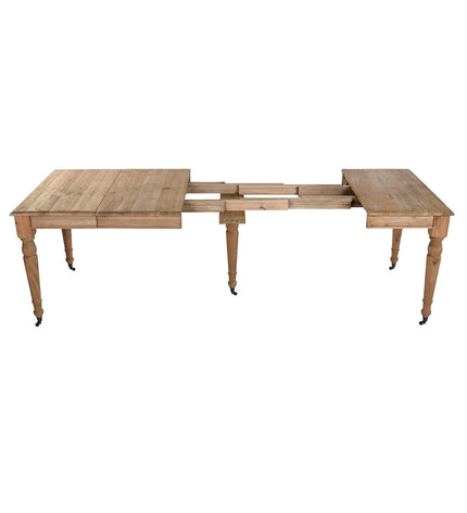 Home ESPRIT natural pine dining table with 100x100 cm top and 78 cm height, showcasing its wooden surface and sturdy legs.