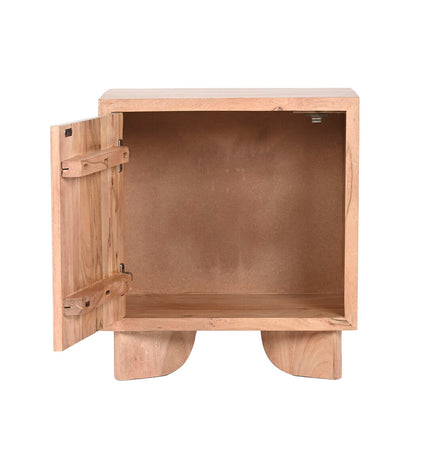 Home ESPRIT nightstand with dimensions 50x35.5x55.5 cm, featuring a modern design and wooden finish for bedroom decor.