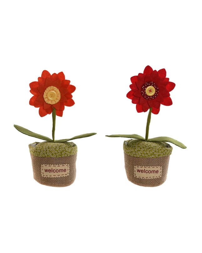 Pair of Home ESPRIT polyester jute door hangers, 14x14x33 cm, suitable for home decor and kitchen organization.