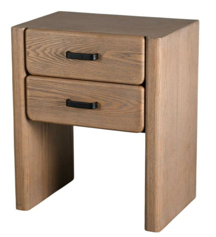 Home ESPRIT nightstand, 50x37x60 cm, wooden bedside table with clean lines and modern design for bedroom decor.