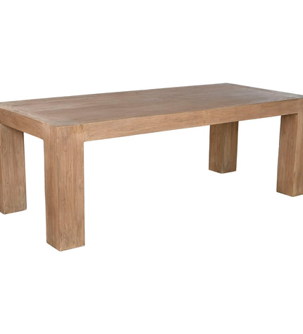 Home ESPRIT eettafel in natuurlijk elmhout, 220x100x76 cm, showing the rectangular dining table with wood grain detail.