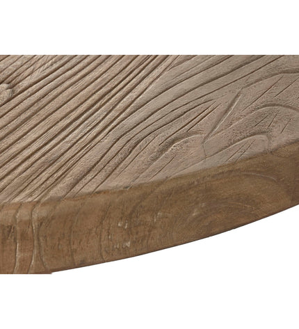 Home ESPRIT eettafel in natuurlijk elmhout, 120x120x76 cm, showing a rectangular dining table with wood grain details.