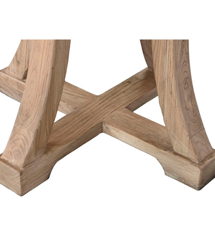 Home ESPRIT eettafel in natuurlijk elmhout, 120x120x76 cm, showing the square wooden dining table with a smooth finish.