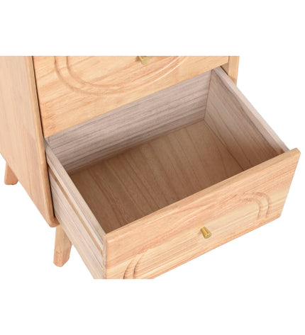 Home ESPRIT nightstand with 40x30x58 cm dimensions, featuring a sleek design and wooden finish for bedroom decor.