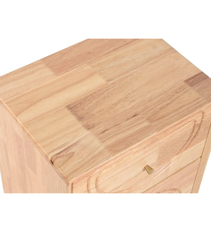 Home ESPRIT nightstand in wood finish, measuring 40x30x58 cm, with a modern design for bedroom furniture.