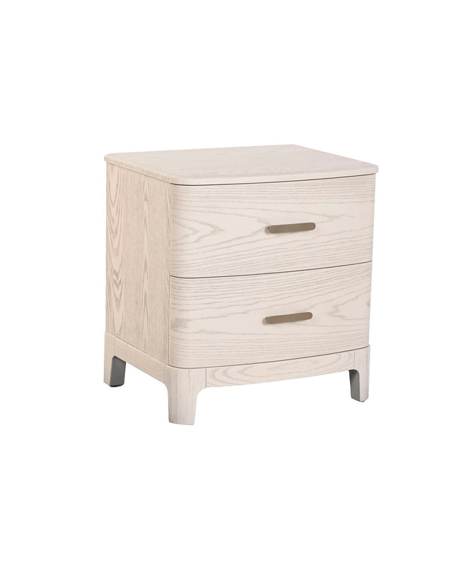 Home ESPRIT lichtgrijs nachtkastje with a modern design, measuring 53 x 42 x 56.2 cm, featuring a sleek, minimalist look.
