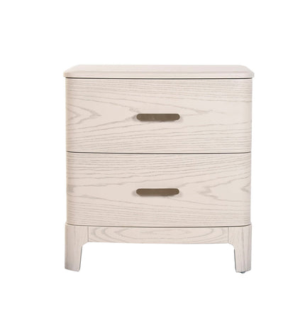 Light gray Home ESPRIT nightstand with dimensions 53x42x56.2 cm, featuring a modern design and storage space.