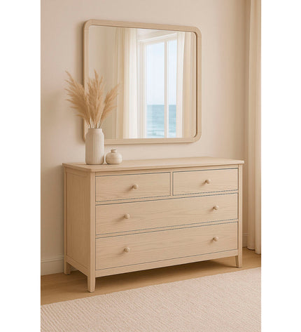 Home ESPRIT Wandspiegel for home decor, round mirror with modern frame, perfect for living room or hallway decoration.