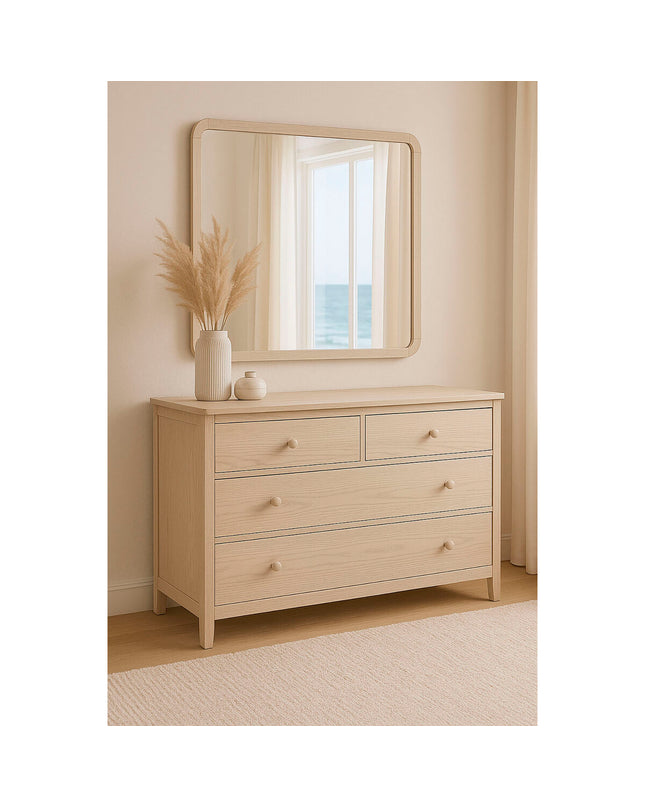 Home ESPRIT Wandspiegel for home decor, round mirror with modern frame, perfect for living room or hallway decoration.