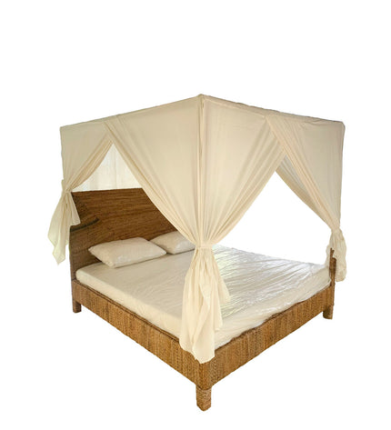 Home ESPRIT bed measuring 209x188x198 cm, modern bedroom furniture with clean lines and a sturdy wooden frame.