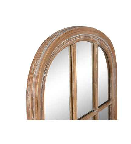 Home ESPRIT Wandspiegel Natuurlijk Venster decapé, 70.5 x 4 x 170.5 cm, rustic decorative mirror for home decor.