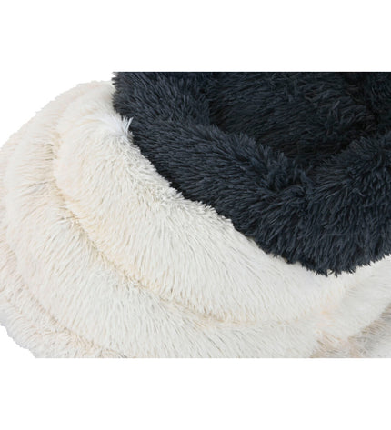 Two dark gray Home ESPRIT dog beds in 73x64x16 cm size, suitable for small pets, shown stacked with soft fabric material.
