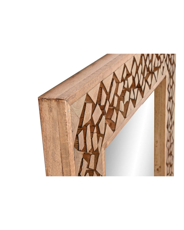 Modern natural wood-framed wall mirror by Home ESPRIT, measuring 91x5x183.5 cm, featuring a sleek, stylish design for home decor.