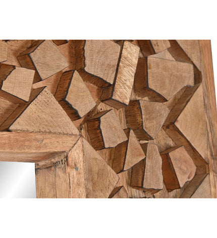 Home ESPRIT natural modern wall mirror with wooden frame, measuring 91x5x183.5 cm, suitable for home decor and interior design.