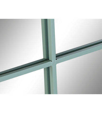 Home ESPRIT green window-style wall mirror, Scandi design, 122x2x122 cm, perfect for home decor and interior decoration.