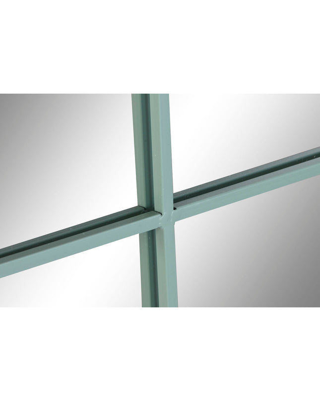Home ESPRIT green window-style wall mirror, Scandi design, 122x2x122 cm, perfect for home decor and interior decoration.