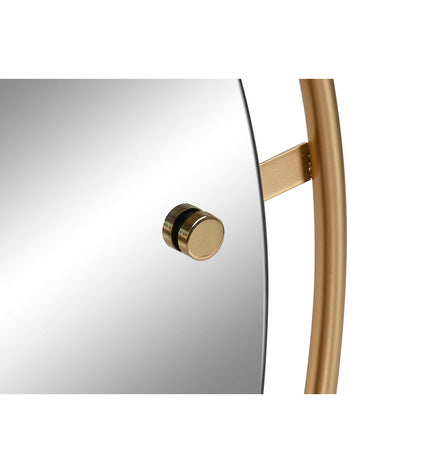 Home ESPRIT gold wall mirror, 90 x 90 cm, with sleek rectangular frame, ideal for home decor and interior decoration.