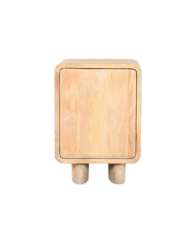 Home ESPRIT brown nightstand with 45x40x65 cm dimensions, featuring a sleek design for bedroom or living room use.