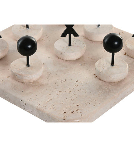 Drie-op-een-rij spel from Home ESPRIT, colorful wooden game with red, blue, and yellow pieces on a play surface.