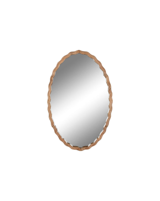 Home ESPRIT Cottage brown wall mirror, 76x3x117 cm, decorative home accessory with a rustic style for house decor.