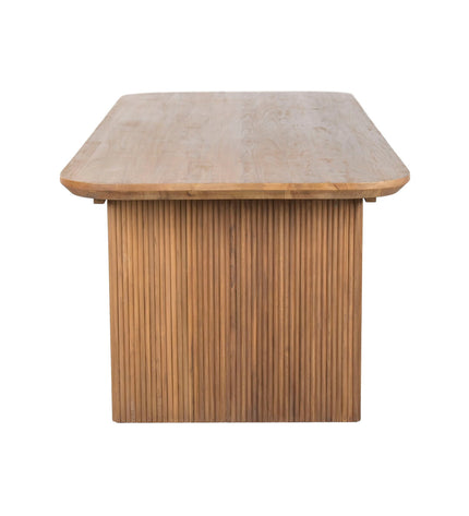 Home ESPRIT teak dining table with a 250x100x77 cm rectangular top and sturdy wooden legs.