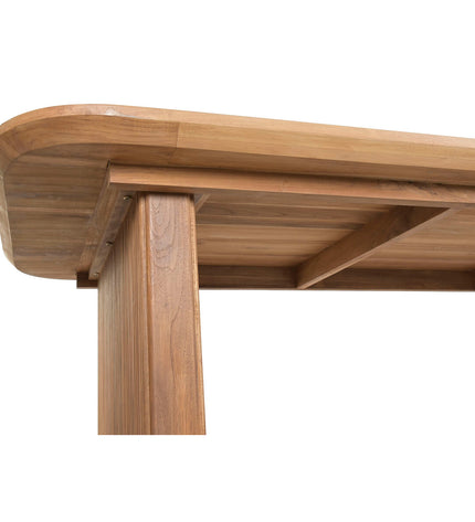 Home ESPRIT Eettafel Teakboom 250x100x77 cm with sturdy wooden surface and modern design for dining rooms.
